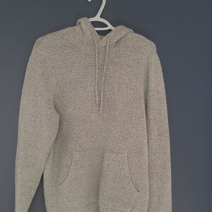 Old Navy Men's Light Gray Hoodie Sweater